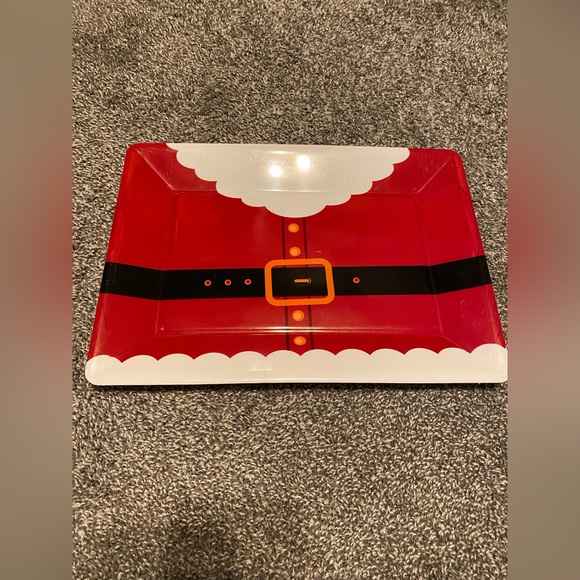 New set of 2 Plastic Serving Plate (Santa) - Picture 2 of 4